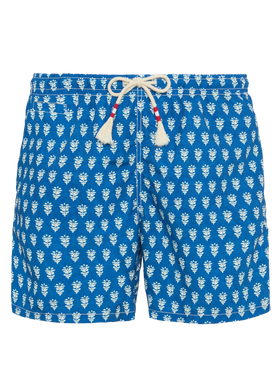 Mid-length swim-shorts Caprese with flower print - MC2 Saint Barth