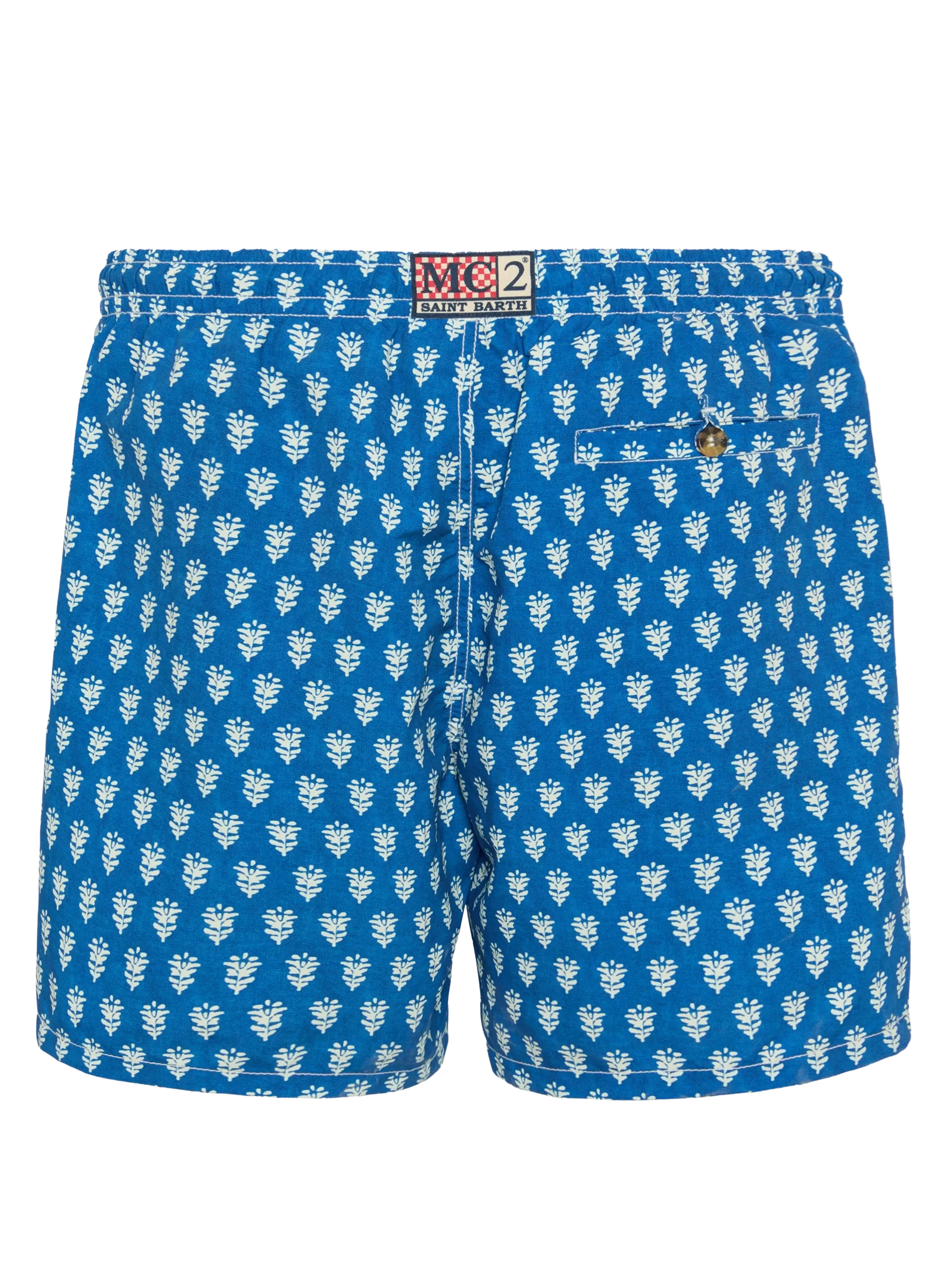 Mid-length swim-shorts Caprese with flower print - MC2 Saint Barth