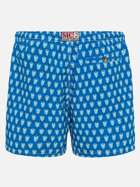 Mid-length swim-shorts Caprese with flower print