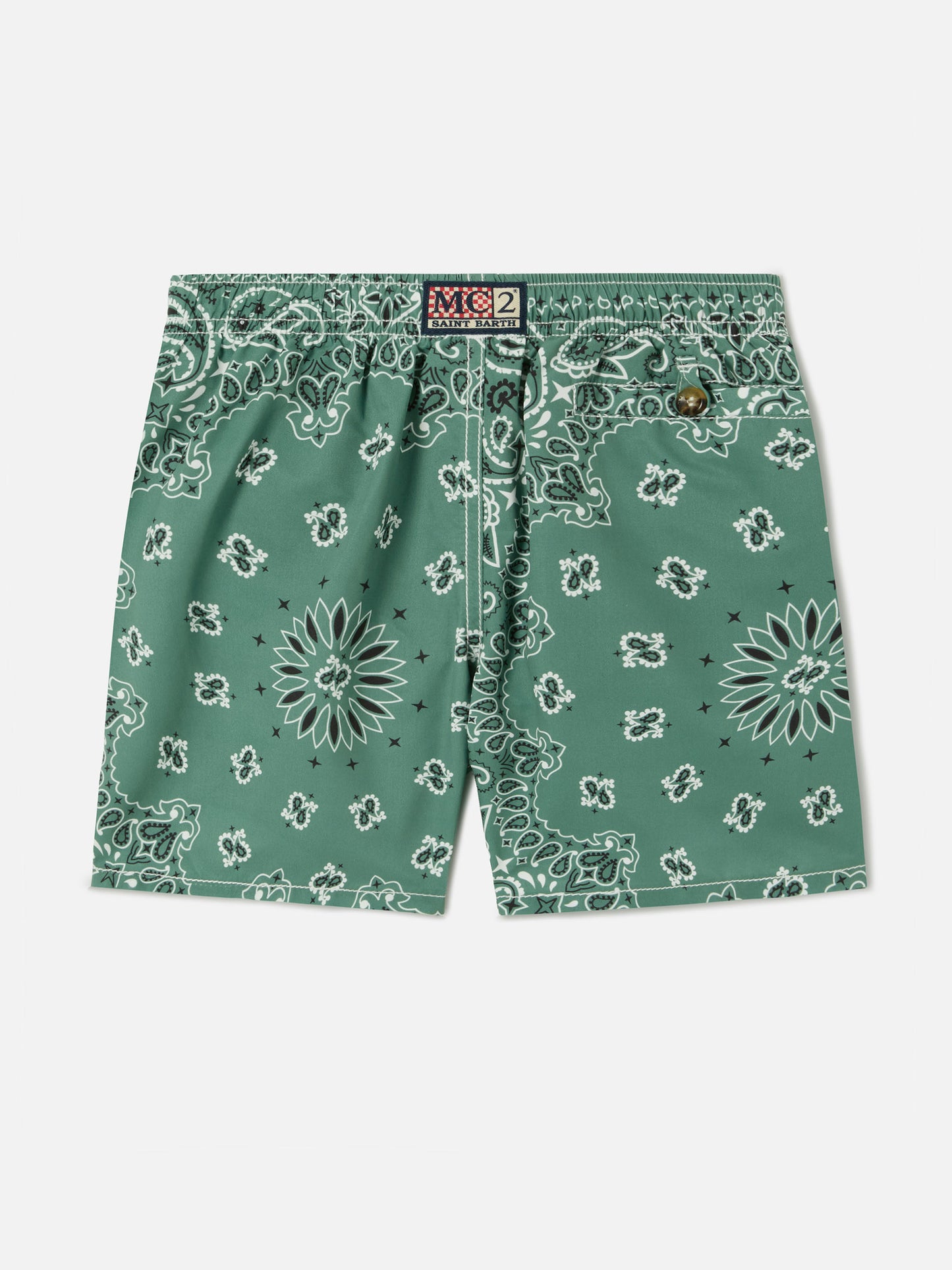 Caprese Jr Badehose mit Bandana-Print in Militärgrün 