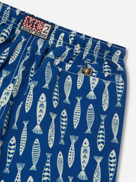 Caprese Jr swim shorts with sardine print