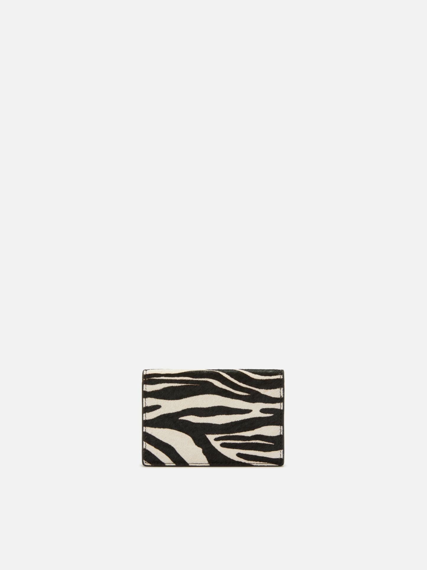 Portacarte Card Holder in pelle spazzolata e cavallino zebrato