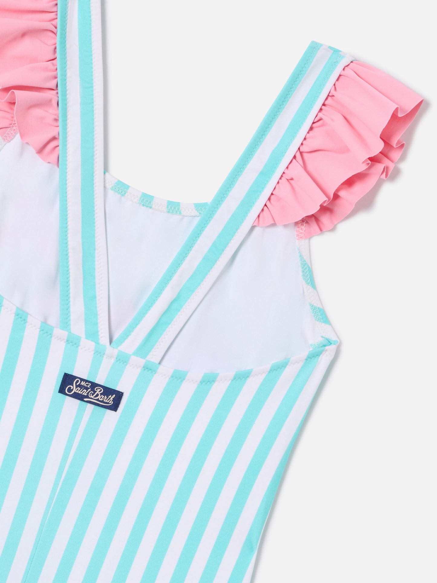 Carol one-piece swimsuit with Minnie striped print | Special Edition