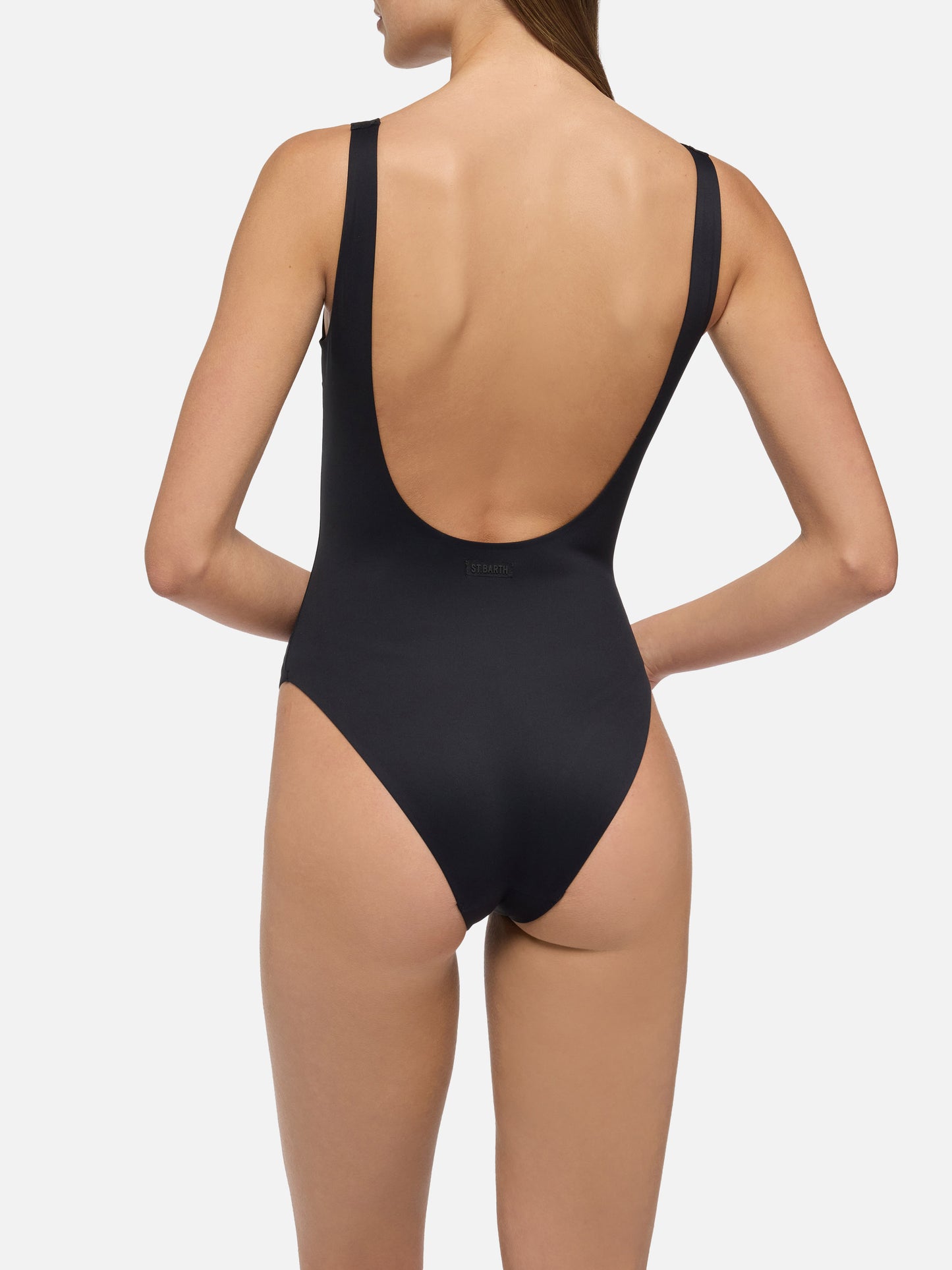 Cassandra square neck one-piece swimsuit