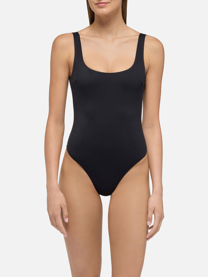 Cassandra square neck one-piece swimsuit