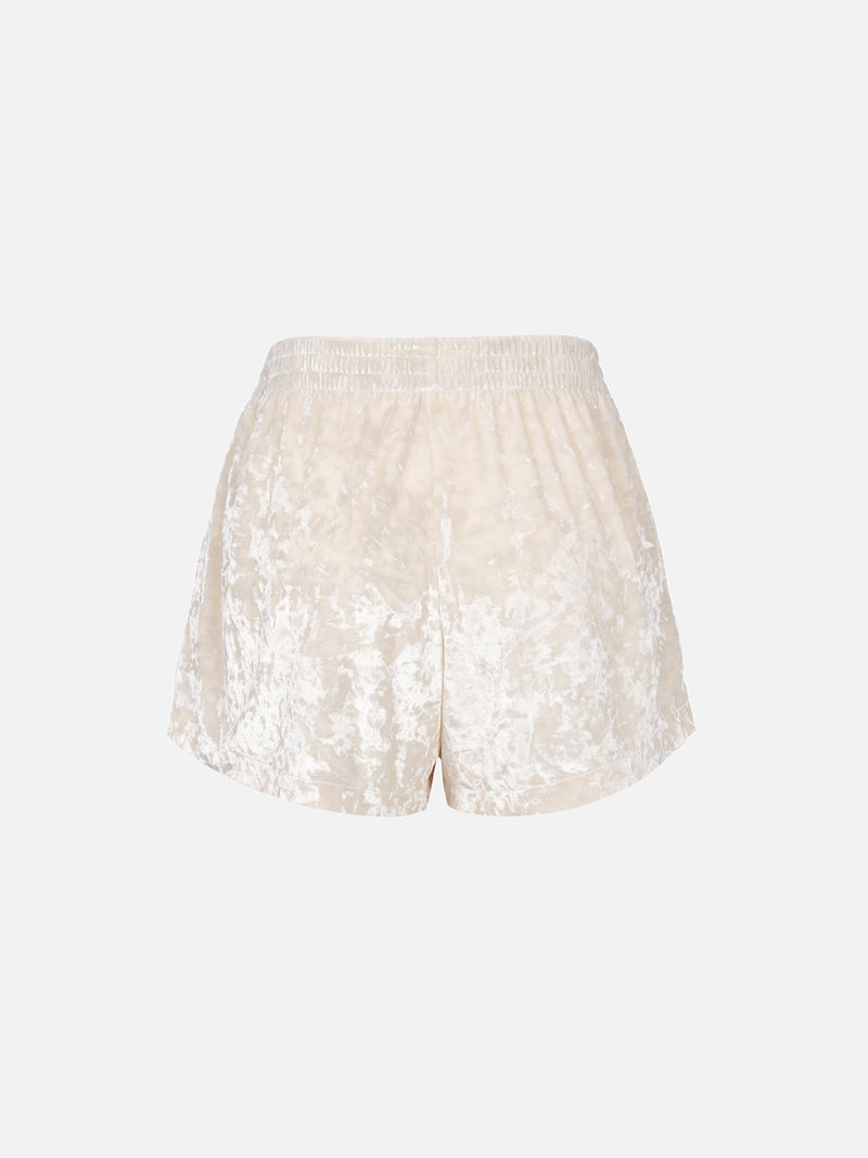 Damen-Chenille-Pull-up-Shorts Cate