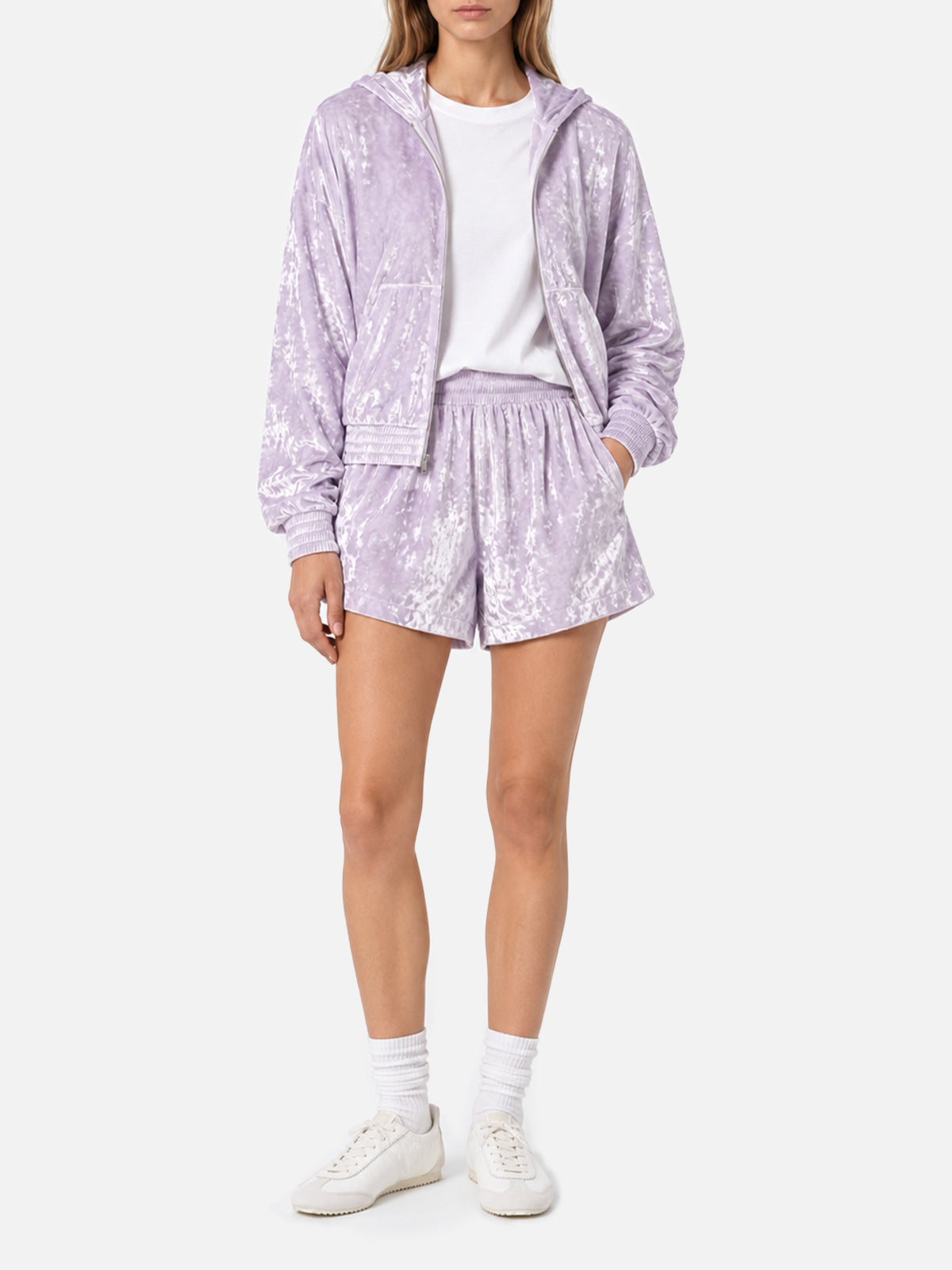Cate lilac chenille shorts