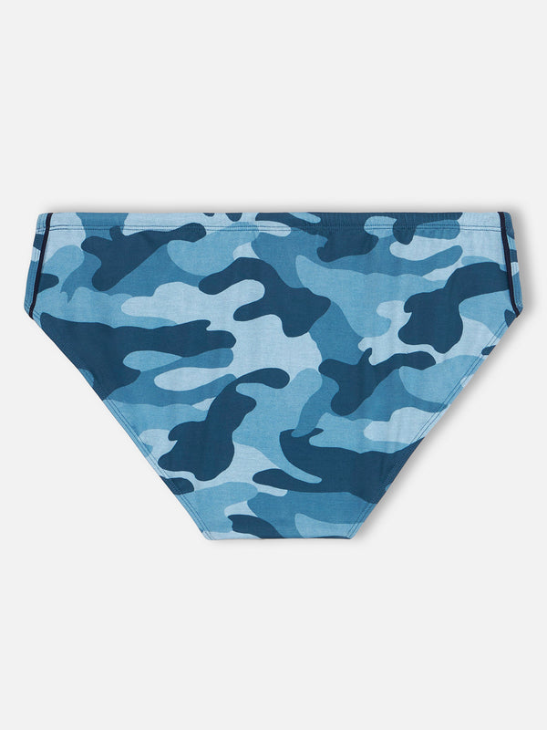 Man denim camouflage swim briefs Cayo