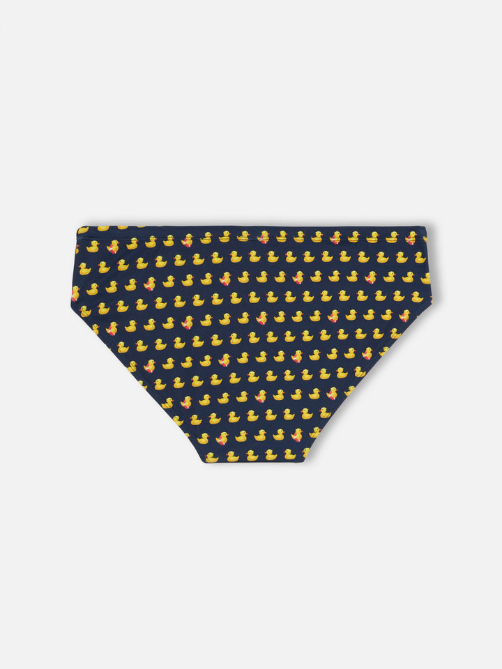 Slip da bagno da uomo con stampa papere