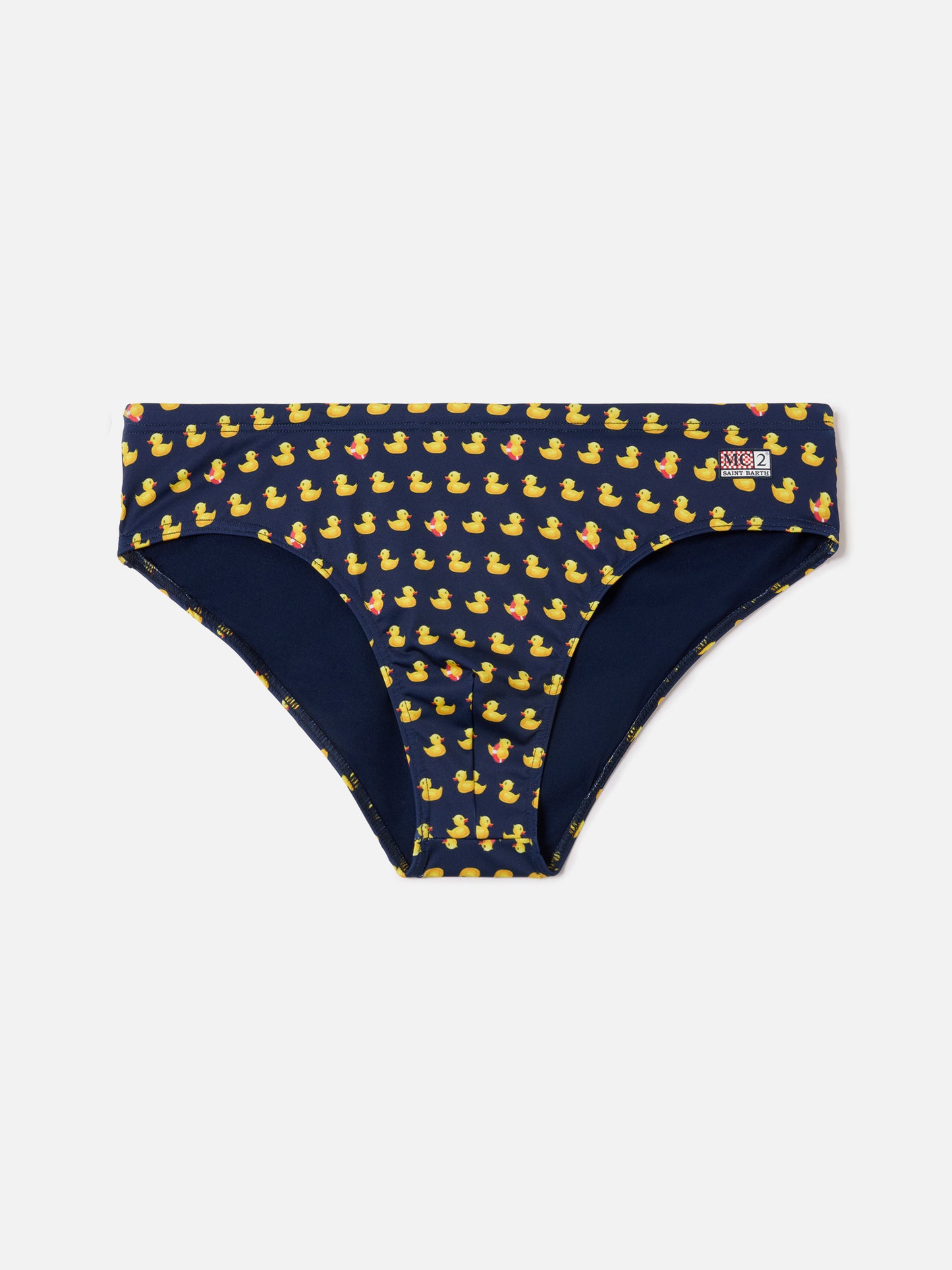 Slip mare Cayo blu navy con stampa paperelle