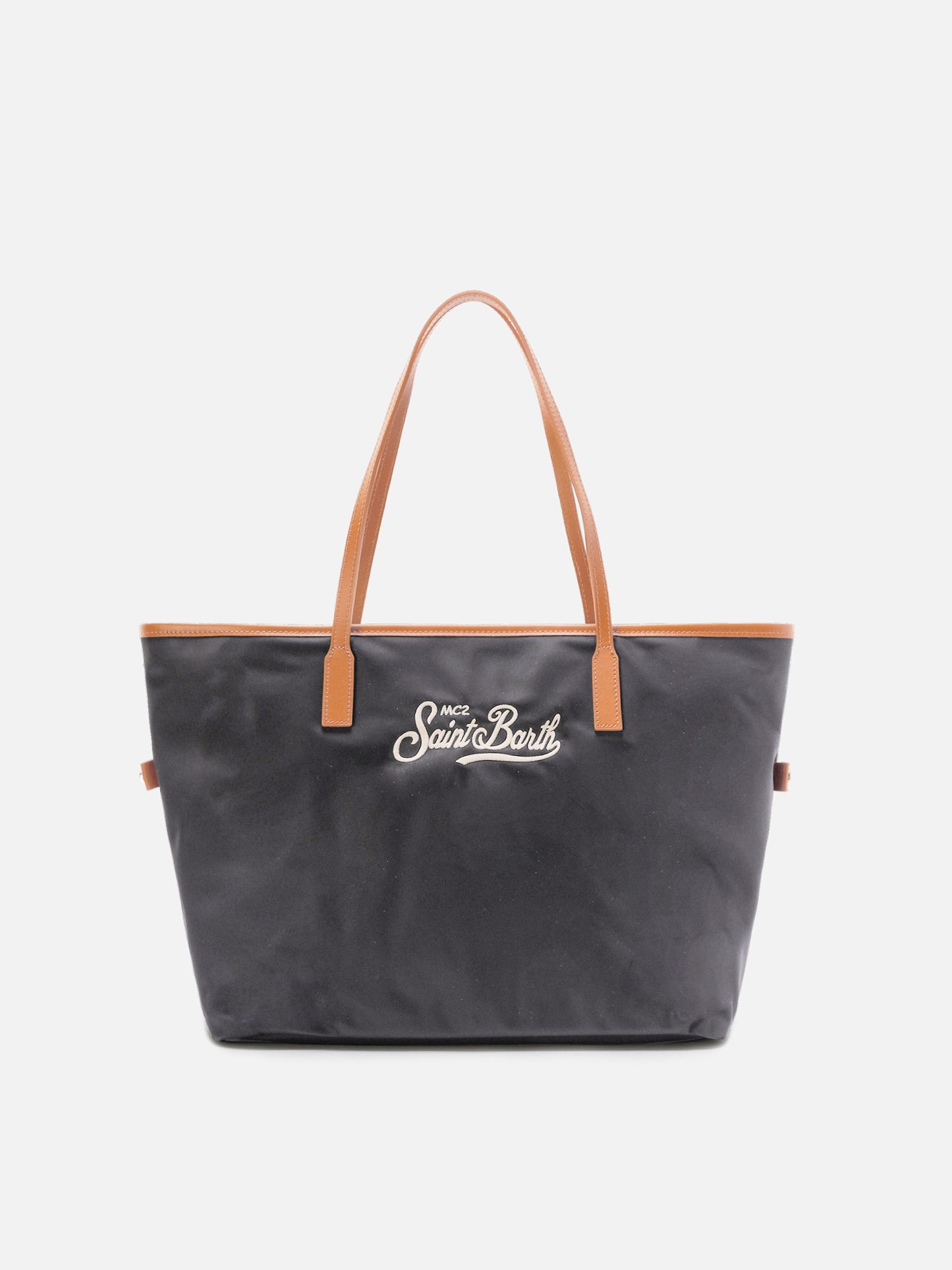 Schwarze City Bag aus Nylon in regulärer Größe 