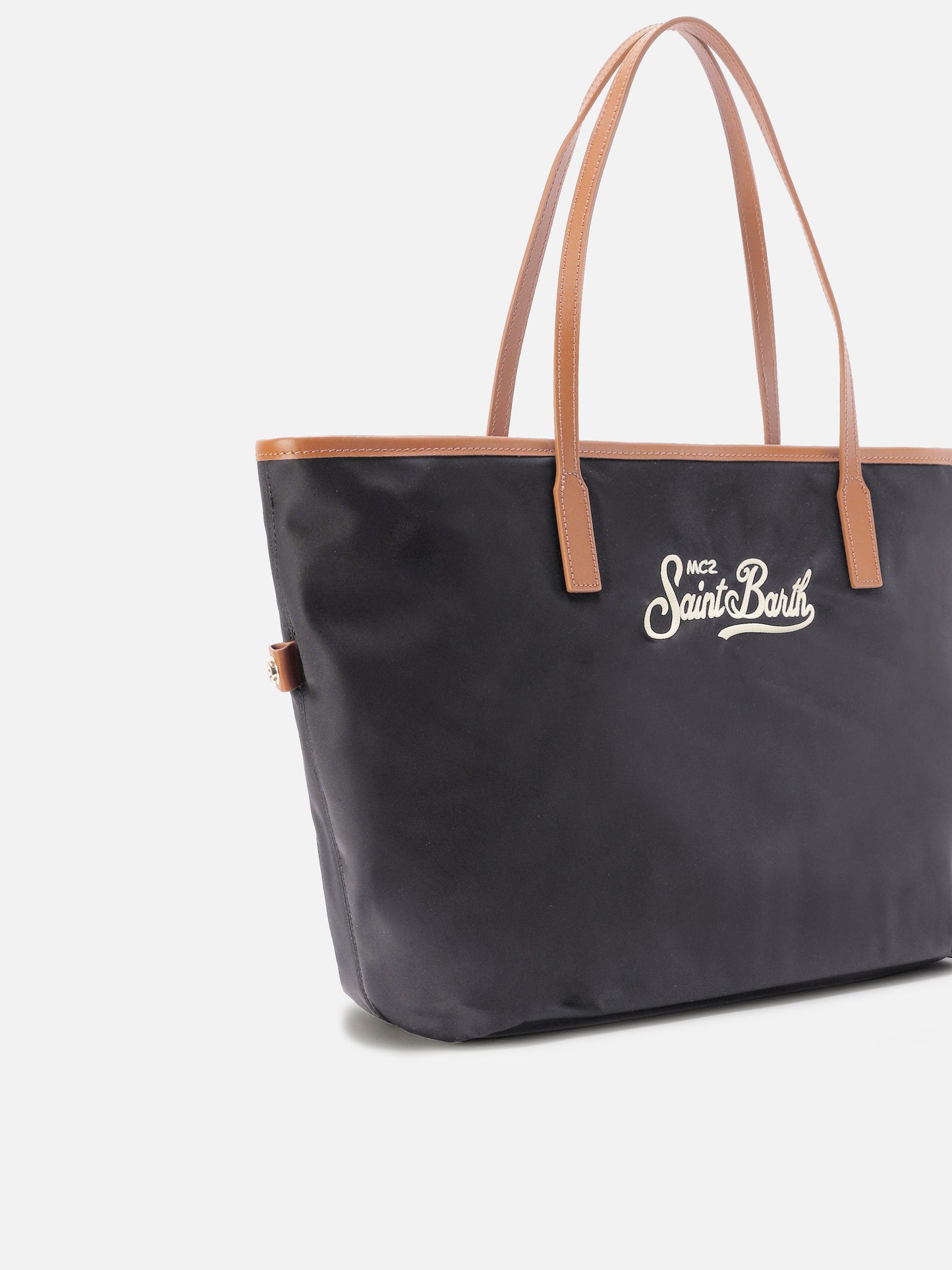 Schwarze City Bag aus Nylon in regulärer Größe 