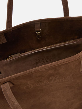 Borsa City regular in camoscio marrone