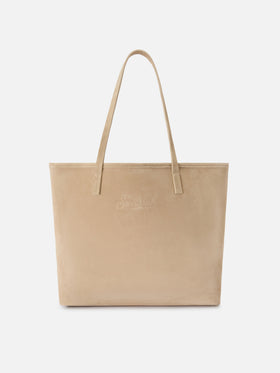 Beige suede City regular bag