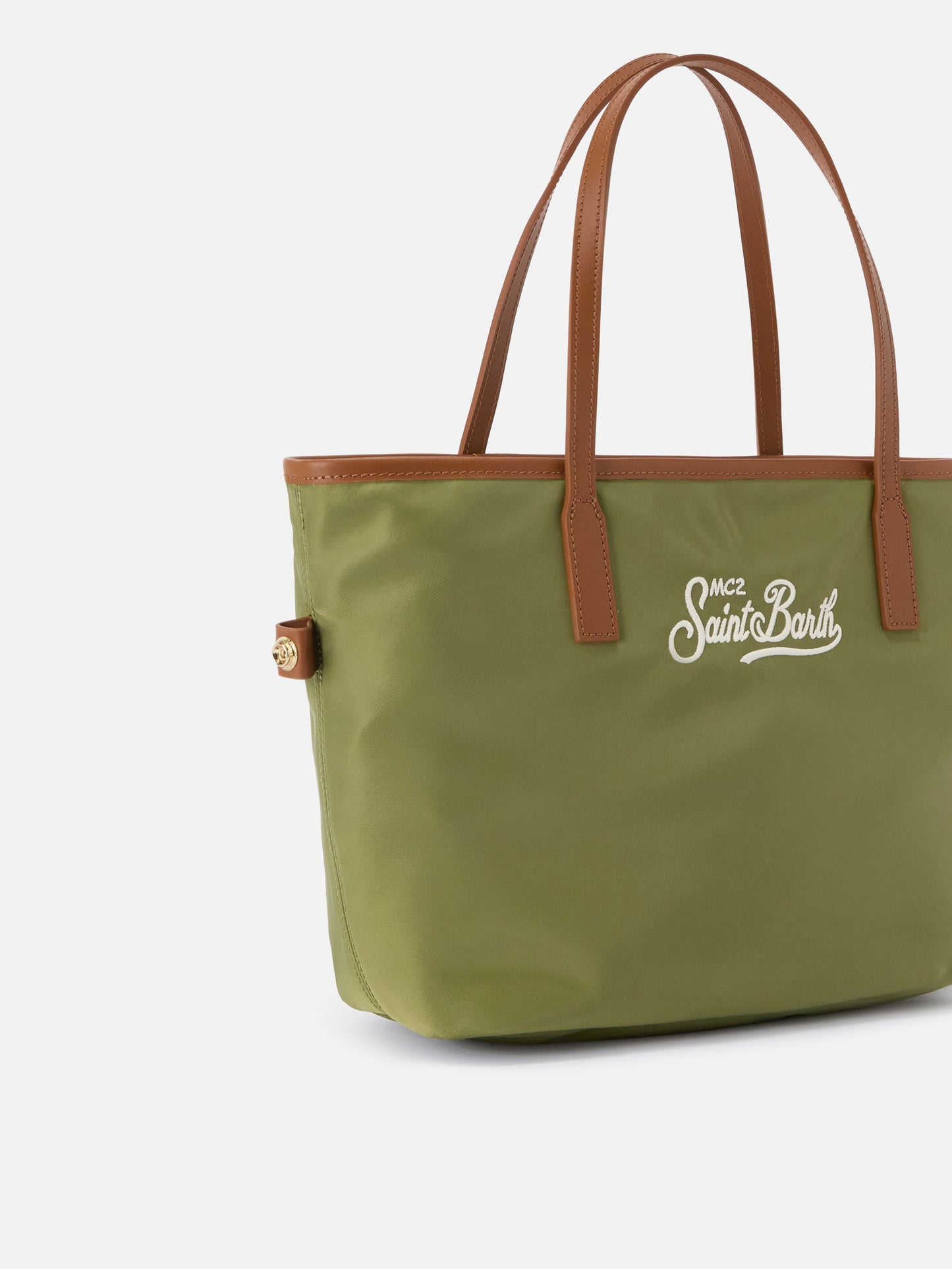 Military green City medium nylon bag