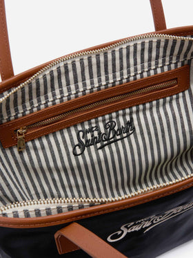 Borsa City medium in nylon nero