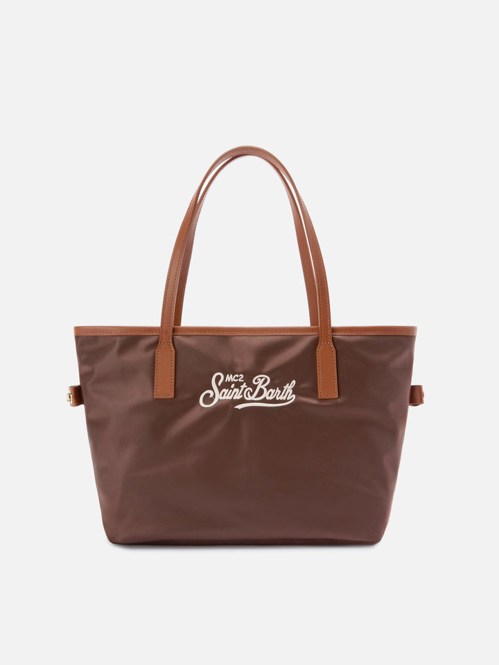 Brown City medium nylon bag