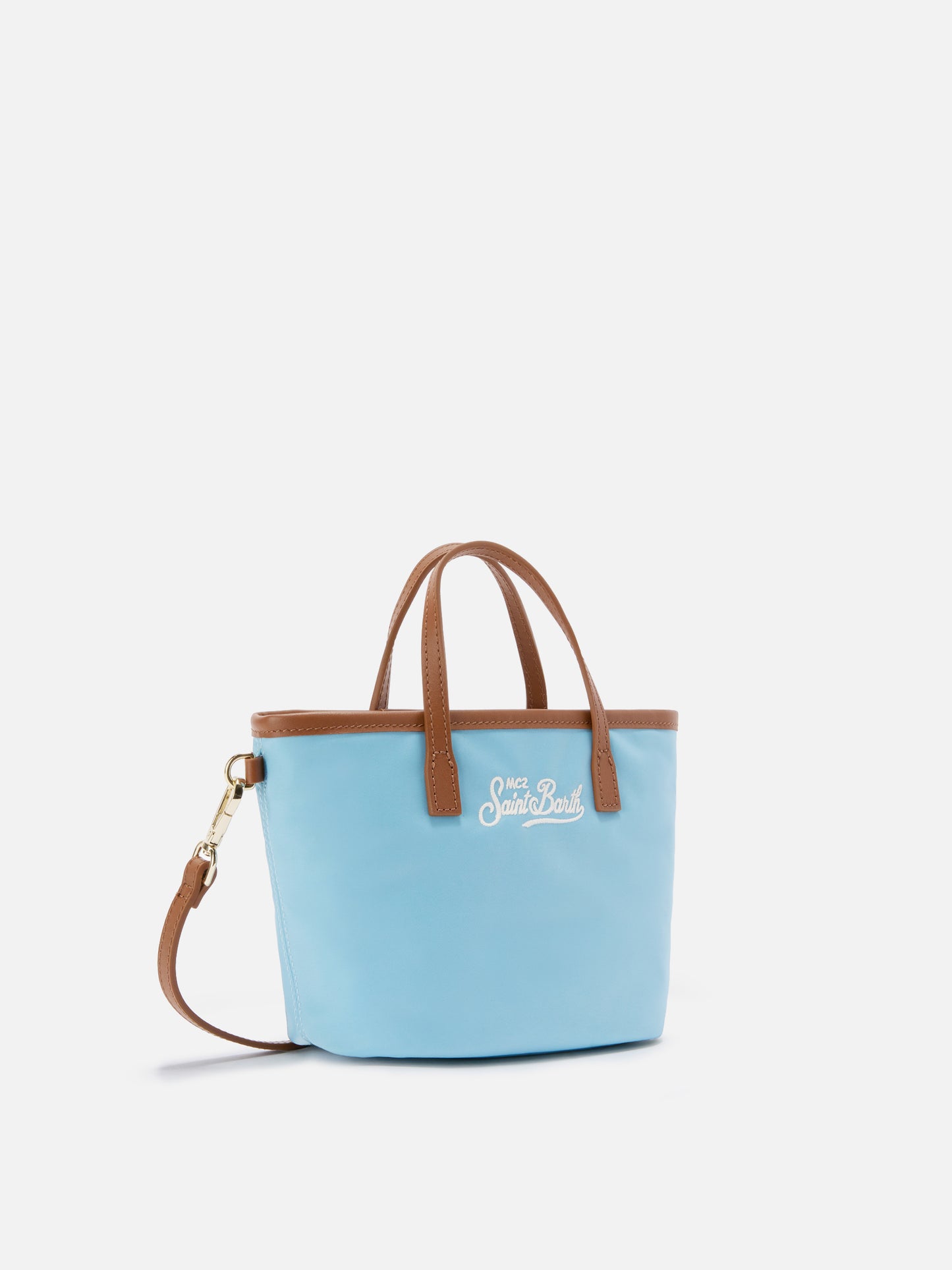 Light blue City mini nylon bag
