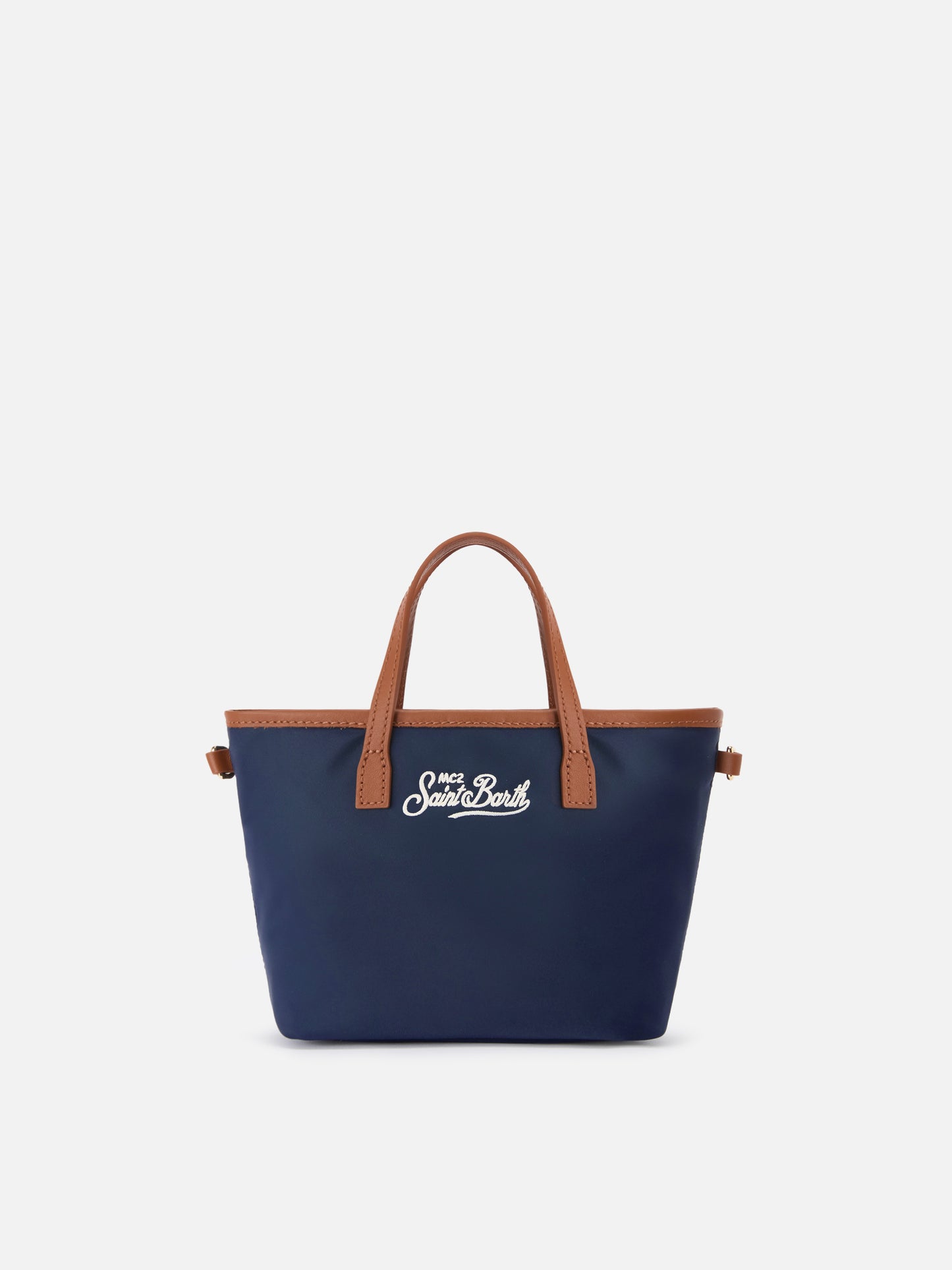 Borsa City mini in nylon blu navy