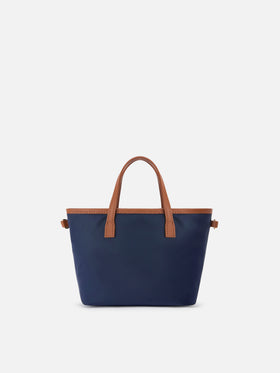 Borsa City mini in nylon blu navy