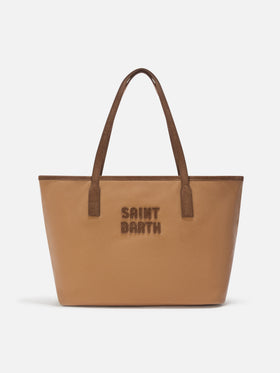 Bolso Nut Medium City encerado con bordado del logo 