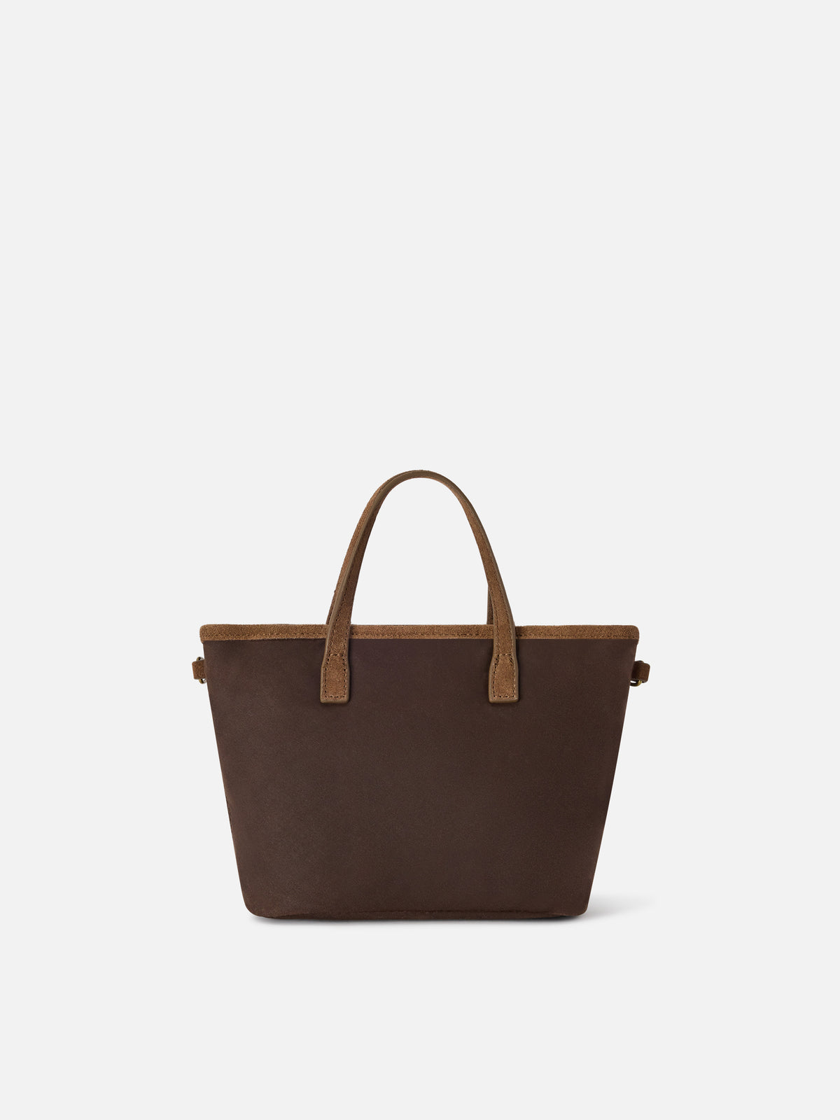 Mini sac City ciré marron avec logo brodé 