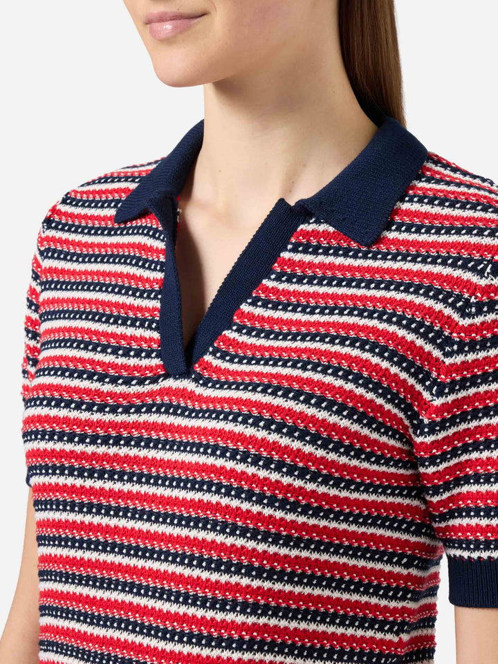 Polo Caddy Ridge in maglia di cotone a righe