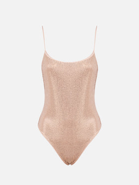 Costume intero da donna chiaro Cecille con strass
