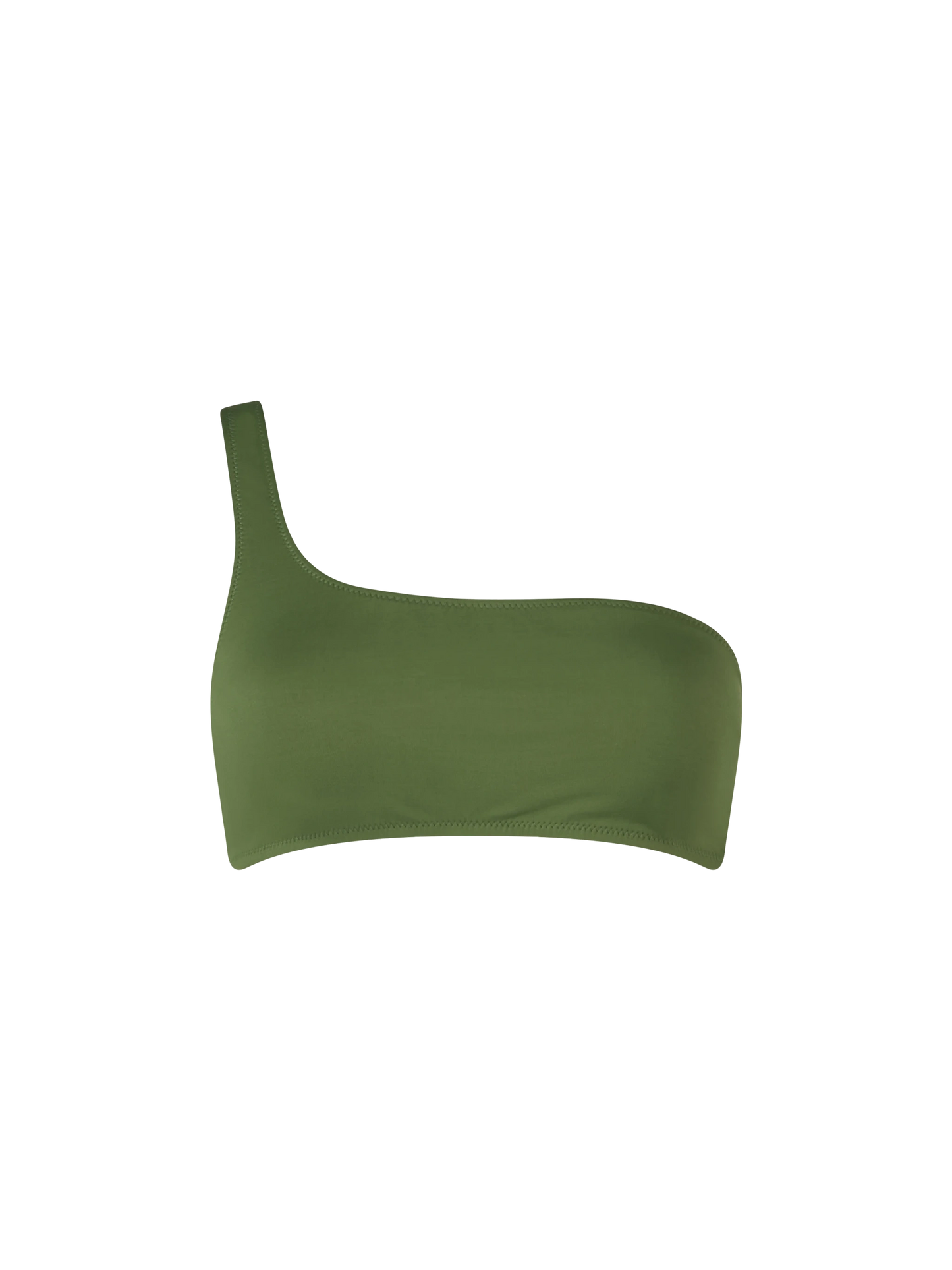 Top bralette monospalla verde militare Celestine