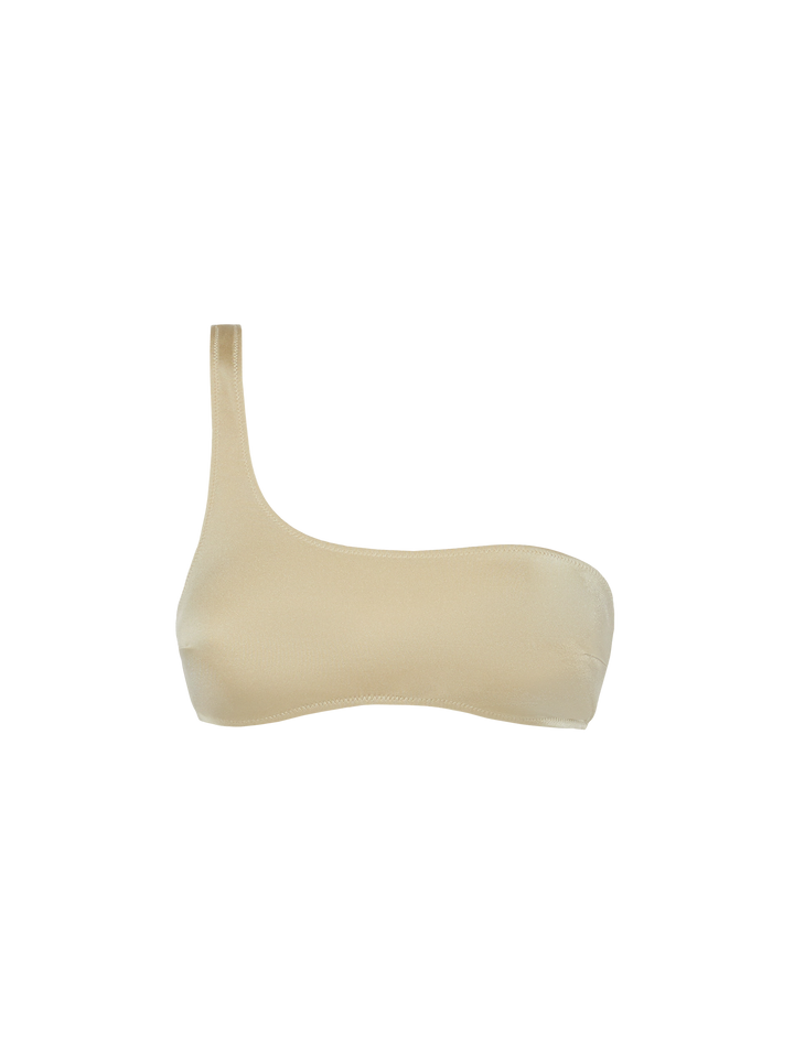 Celestine top bralette monospalla oro shimmer