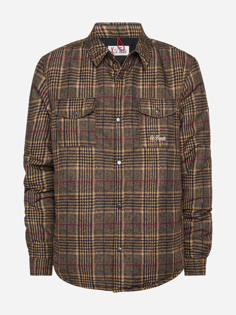 Overshirt Chalet aus technischem Stoff mit Prince of Wales-Print