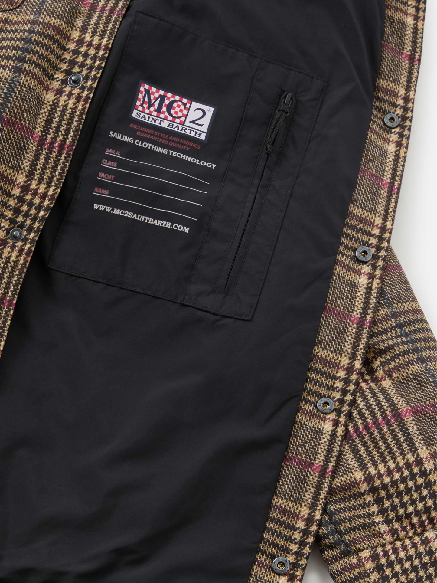 Technic fabric overshirt Chalet with Prince of Wales print