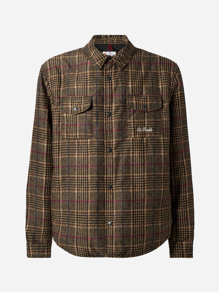 Overshirt Chalet aus technischem Stoff mit Prince of Wales-Print