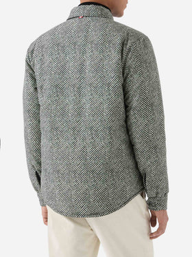 Technic fabric overshirt Chalet with herringbone print