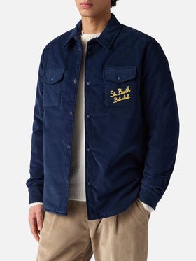 Overshirt Chalet with pocket and St. Barth Bob Club embroidery