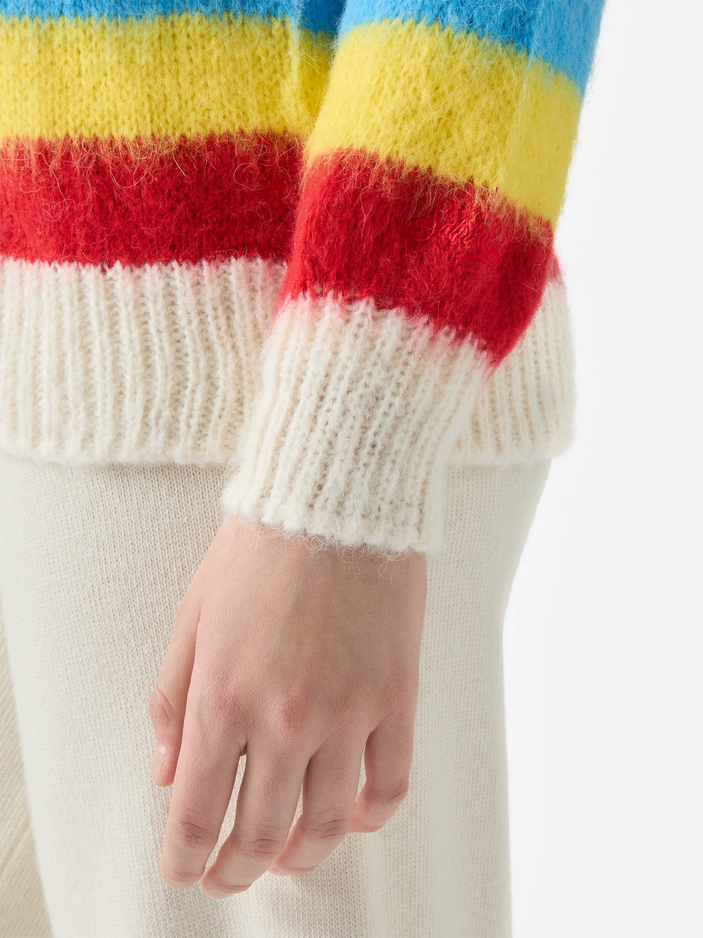 Soft brushed multicolor striped cardigan Chloe