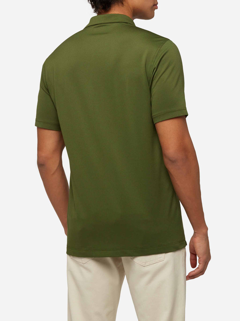 Militärgrünes technisches Piquet-Poloshirt Camber