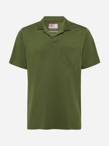 Militärgrünes technisches Piquet-Poloshirt Camber