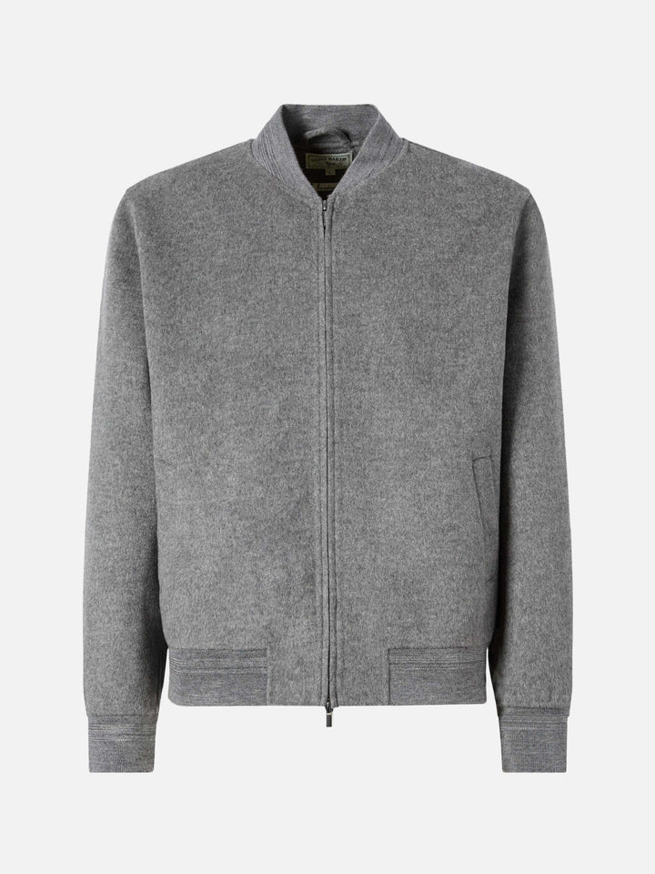 Bomber Camden in lana grigio sfoderato 