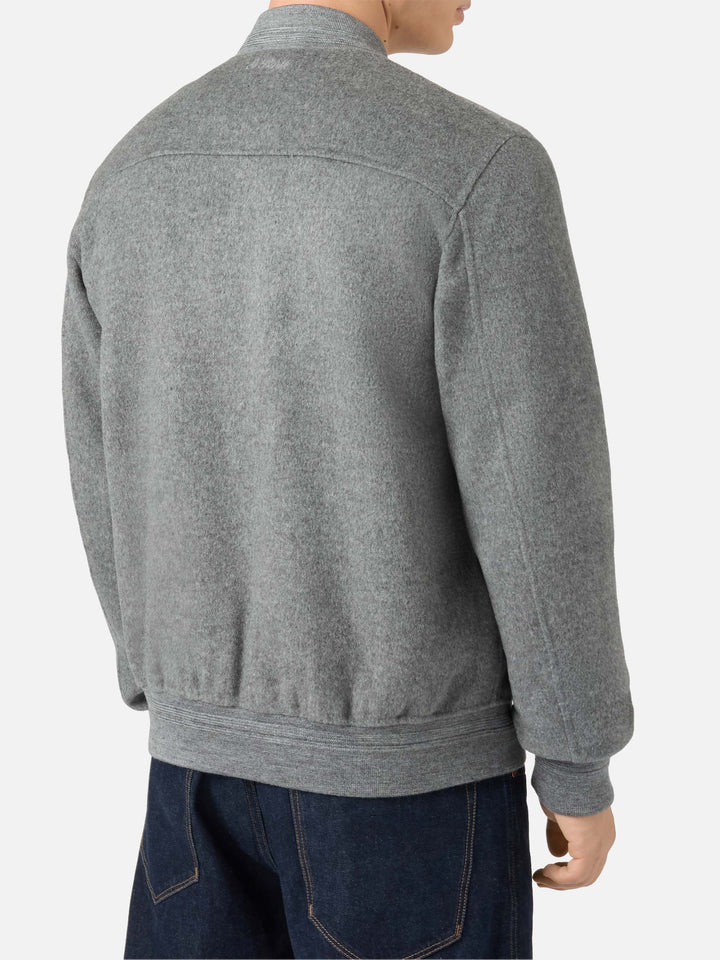 Ungefütterte Camden-Bomberjacke aus Wolle in Grau