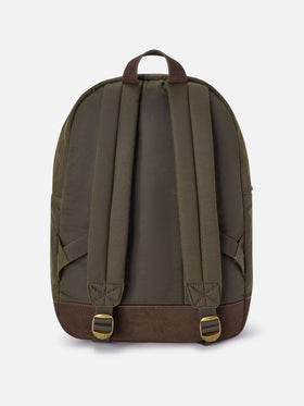 Mochila encerada verde militar Cody con bordado del logo 