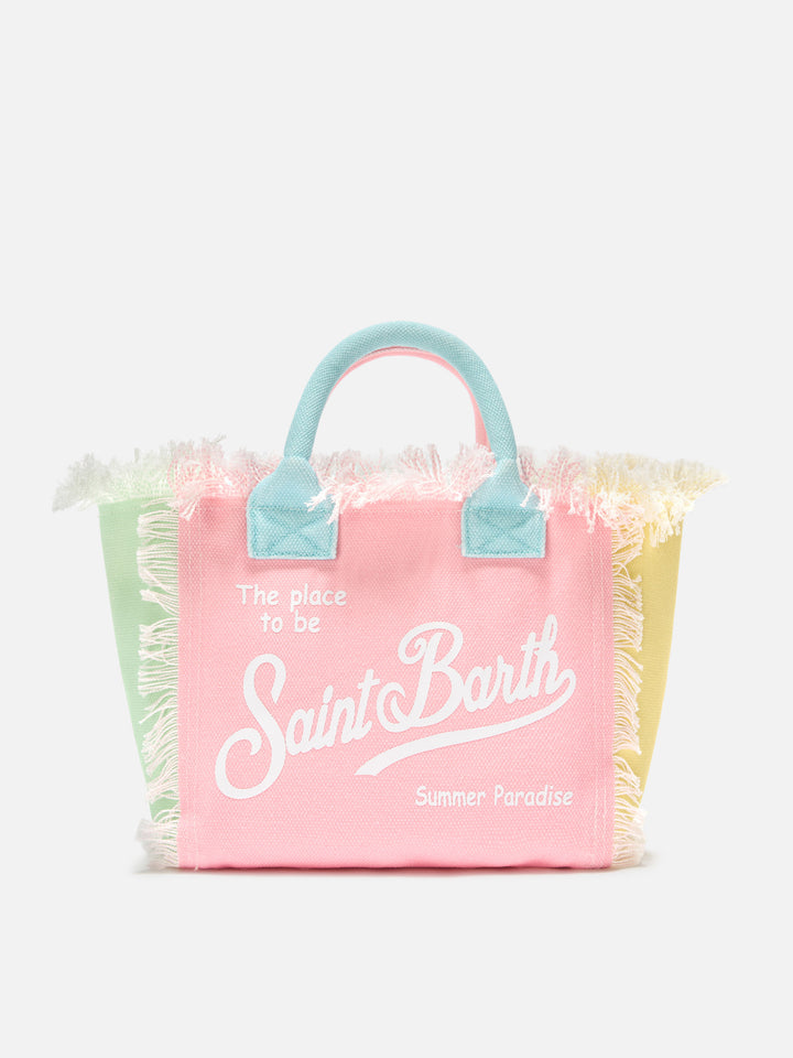 Colette canvas multicolor bag with color block design