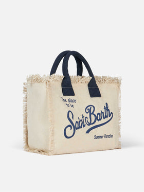 Borsa Colette in canvas di cotone bianco sporco