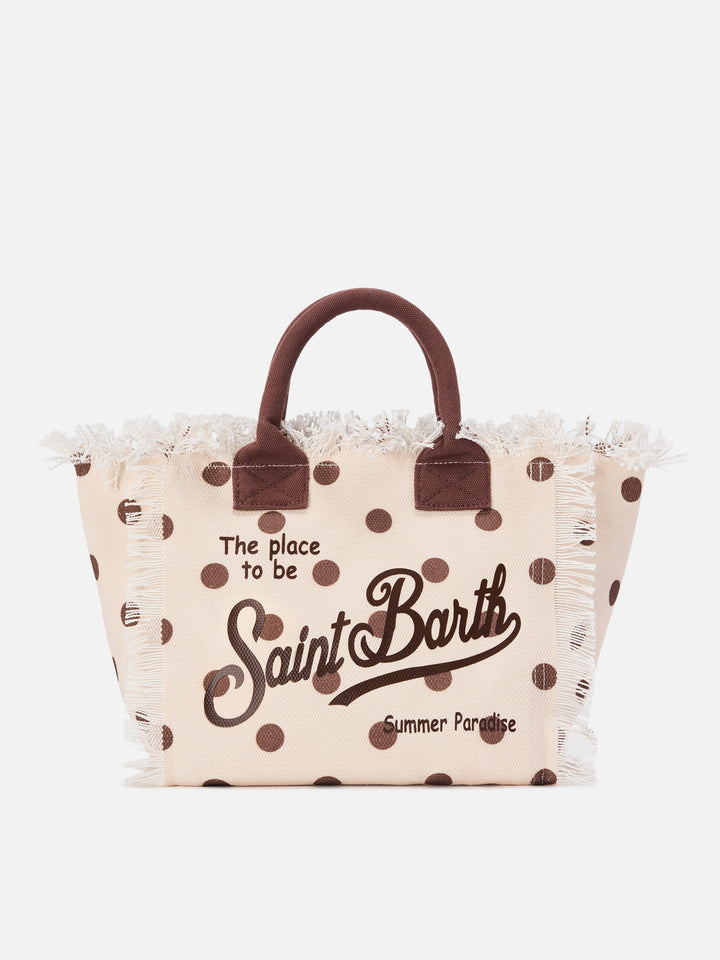Colette canvas polka dot bag with embroidered logo