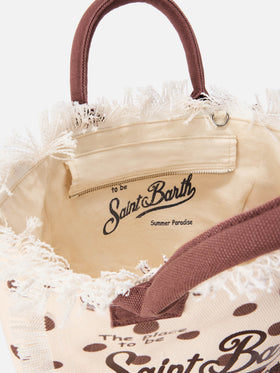 Colette canvas polka dot bag with embroidered logo