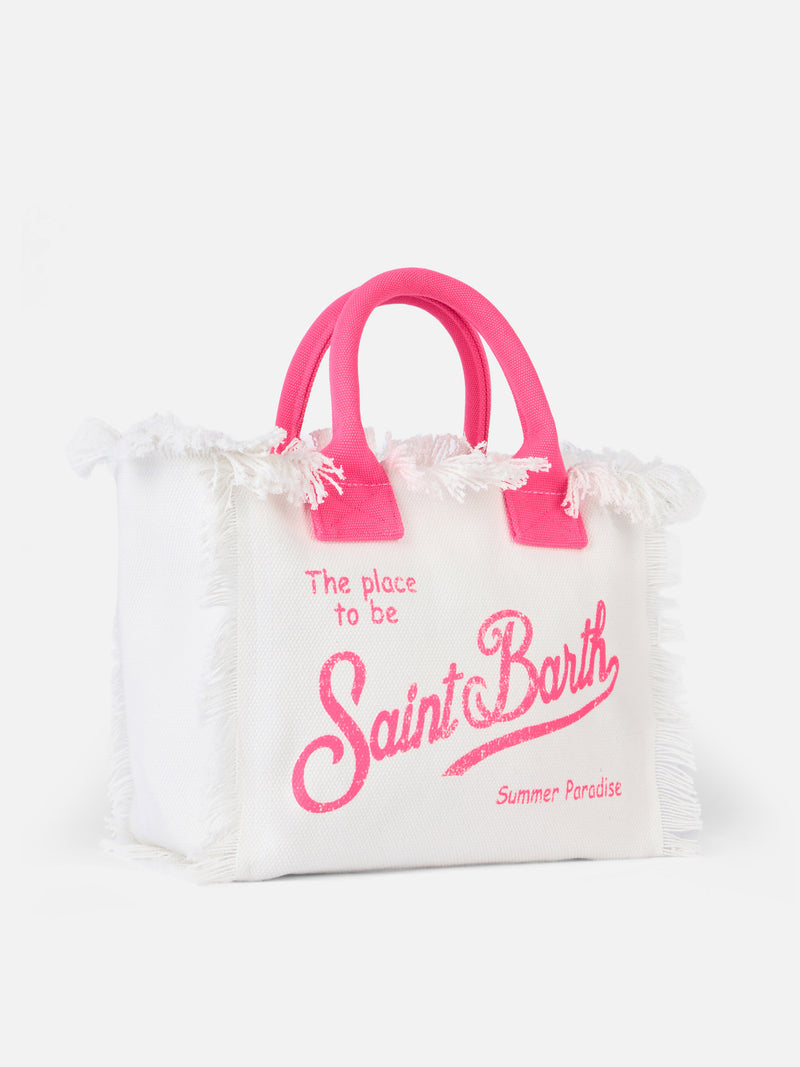 Borsa Colette in tela di cotone bianco sporco