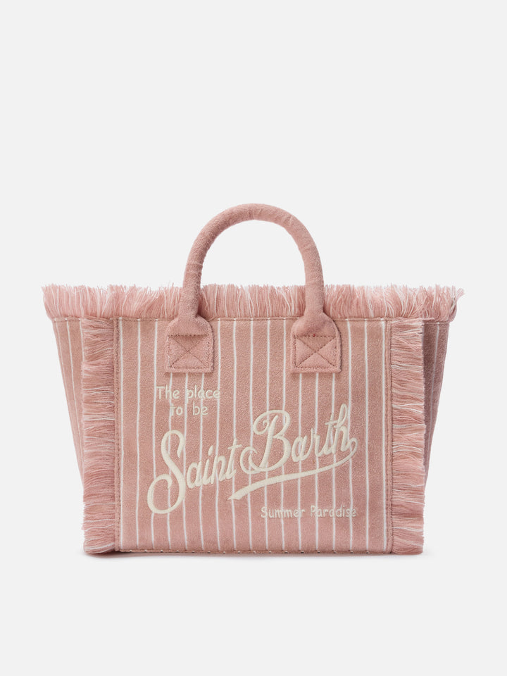 Terry effect striped Colette bag