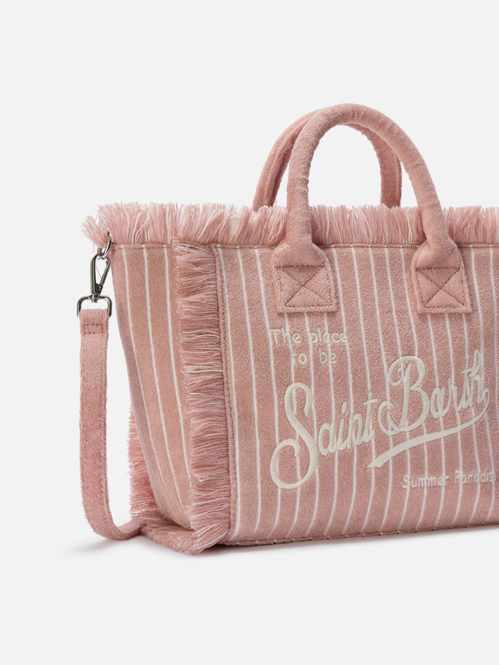 Terry effect striped Colette bag