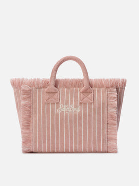 Terry effect striped Colette bag