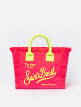 Handtasche Colette Sponge aus Frottee mit Prägung in Neonpink